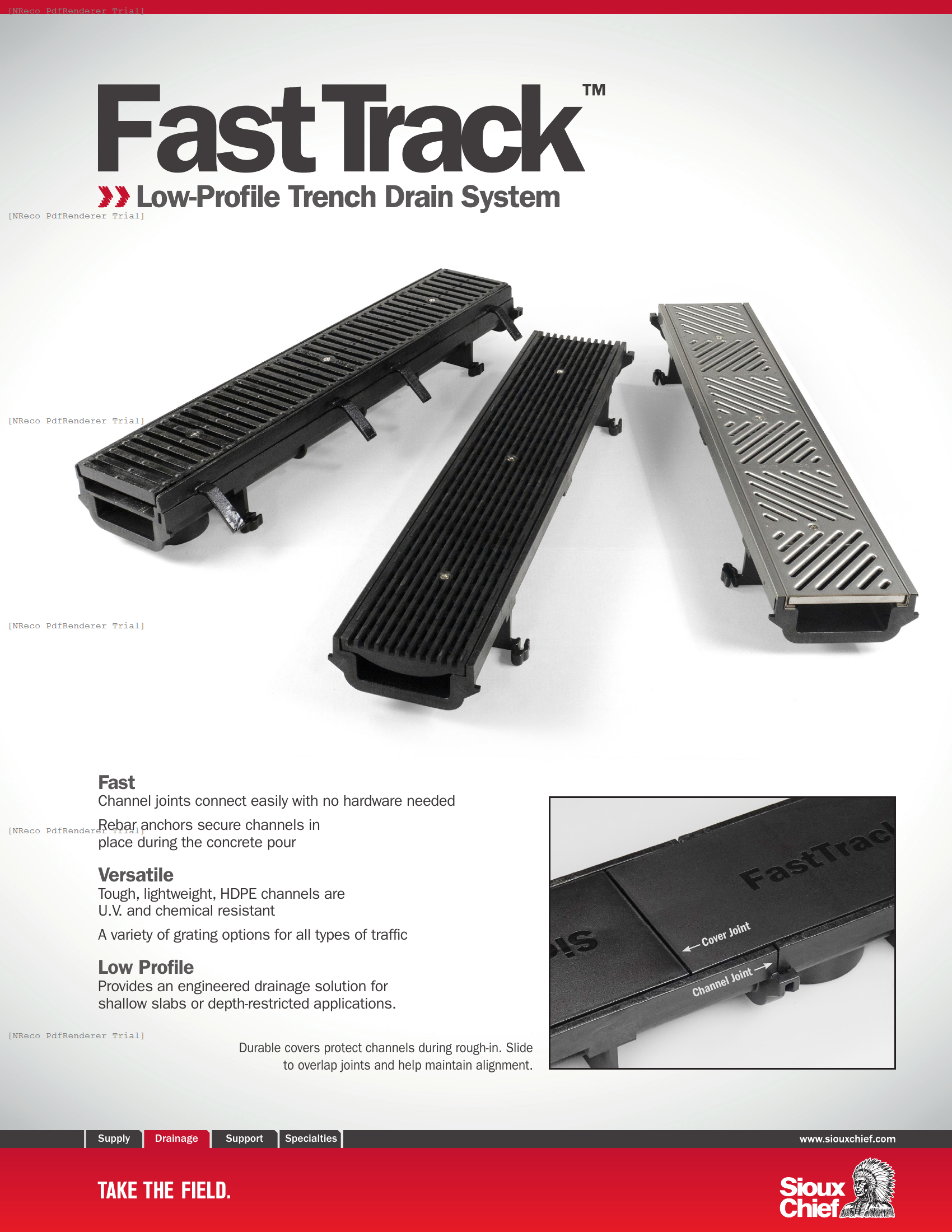 FASTTRACK - LOW-PROFILE TRENCH DRAIN - BROCHURE.PDF Brochure Document